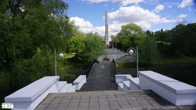 Архитектурный ансамбль, каскад Мемориал 1200